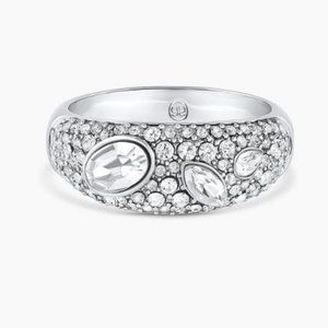 Gorjana Silver Kingston Crystal Ring Sz. 8